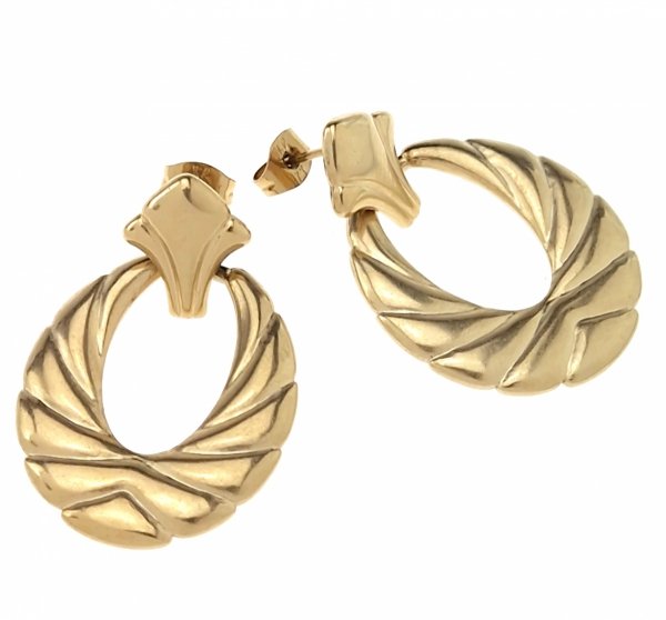 goldene Ohrringe aus Edelstahl
