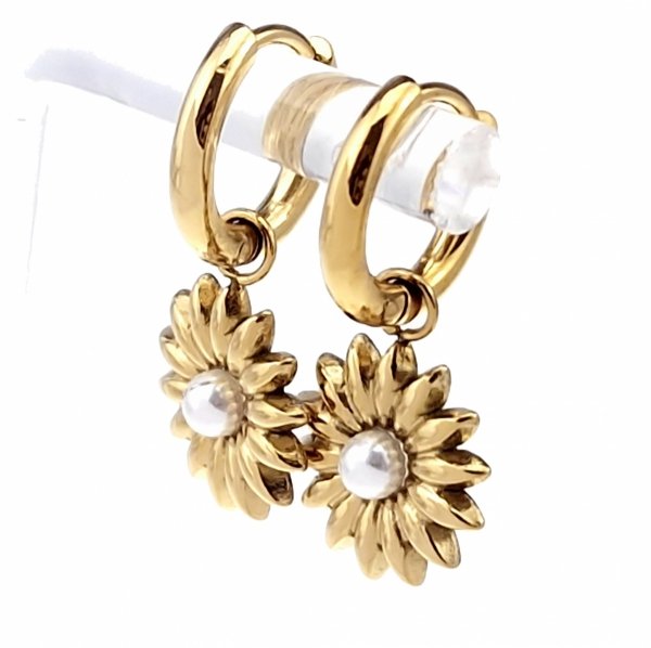 goldene Ohrringe aus Edelstahl