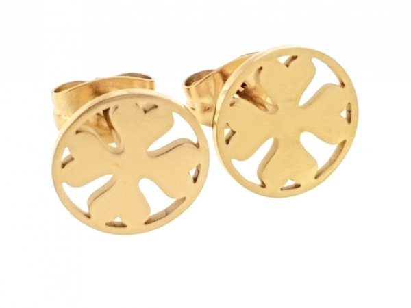 goldene Ohrringe aus Edelstahl