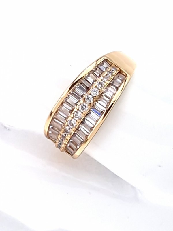 Goldring 18,60 mm. vergoldete Verlobung Xuping