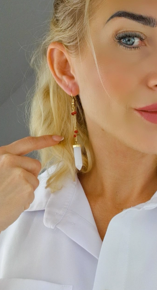 goldene Ohrringe aus Edelstahl