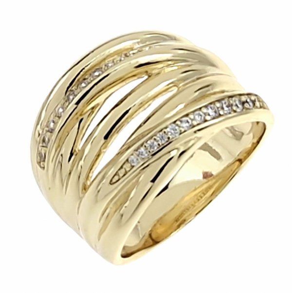 Goldring 18,60 mm. vergoldete Verlobung Xuping