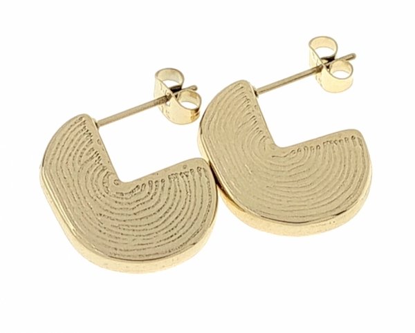 goldene Ohrringe aus Edelstahl