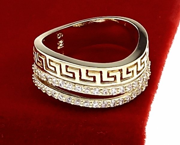 Goldring 18,60 mm. vergoldete Verlobung Xuping