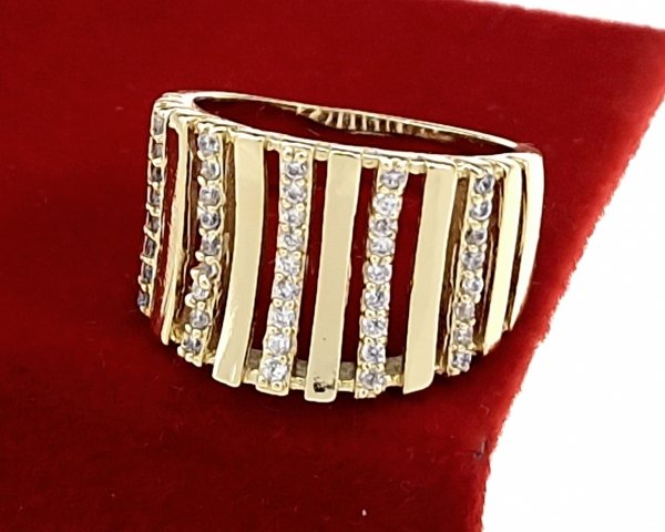 Goldring 18,60 mm. vergoldete Verlobung Xuping