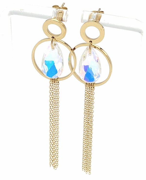 goldene Ohrringe aus Edelstahl