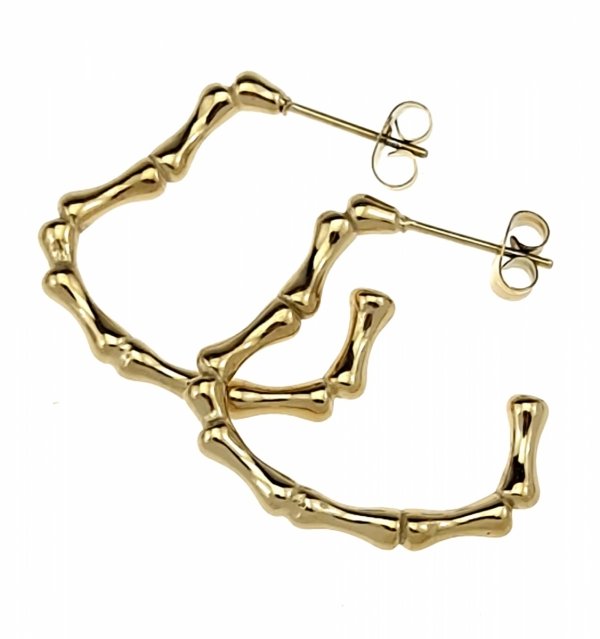 goldene Ohrringe aus Edelstahl