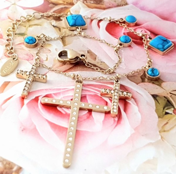 ARMBAND GOLD CELEBRITY EDELSTAHL