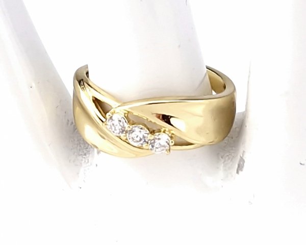 Goldring 18,60 mm. vergoldete Verlobung Xuping