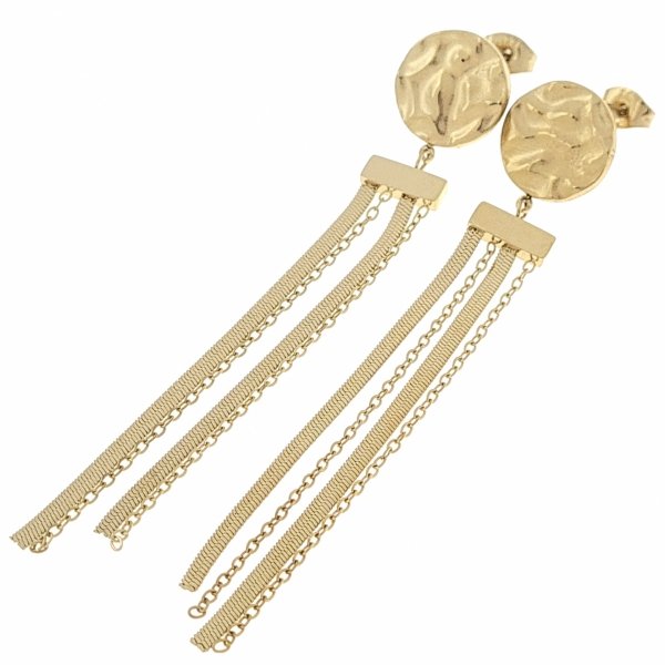 goldene Ohrringe aus Edelstahl