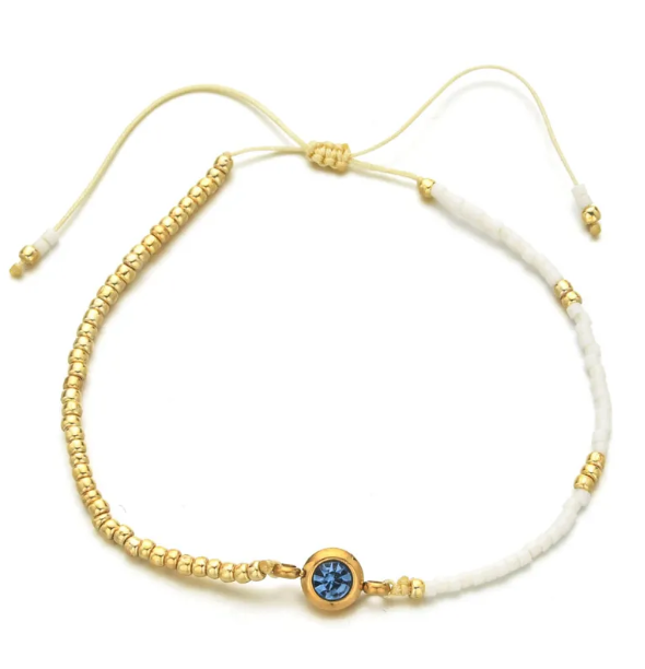 GOLDENES ARMBAND MIT EDELSTAHL