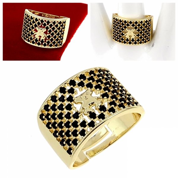 Goldring 17,00 mm. vergoldete Verlobung Xuping