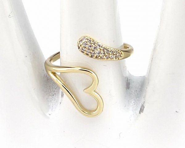 Goldring 17,00 mm. vergoldete Verlobung Xuping