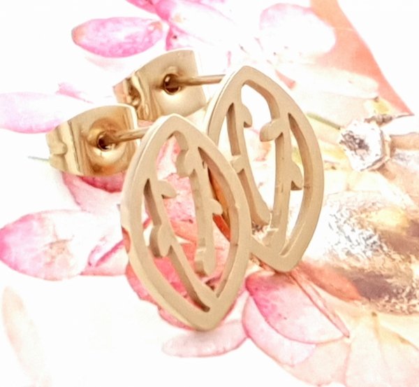 goldene Ohrringe aus Edelstahl