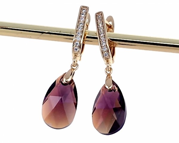 exklusive swarovski vergoldete ohrringe