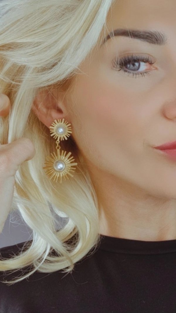 goldene Ohrringe aus Edelstahl