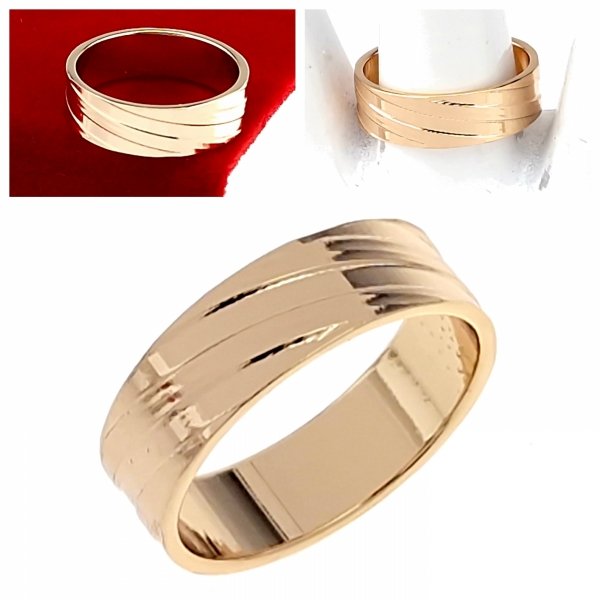 Goldring 18,60 mm. vergoldete Verlobung Xuping