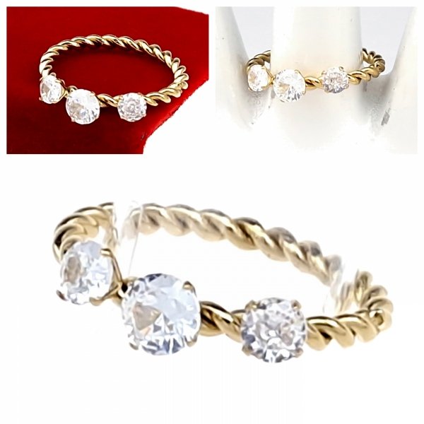 Ring 19,00 mm, goldener Edelstahl