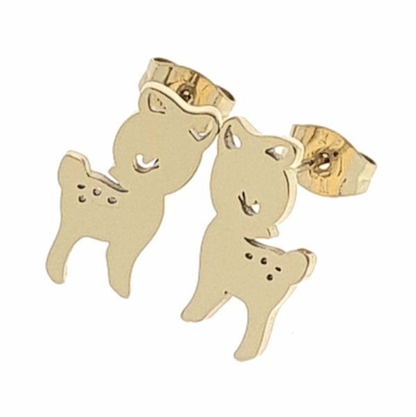 goldene Ohrringe aus Edelstahl
