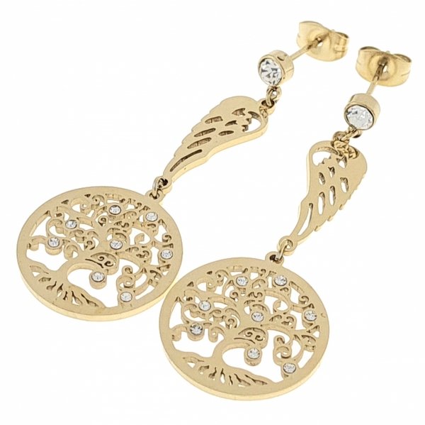 goldene Ohrringe aus Edelstahl