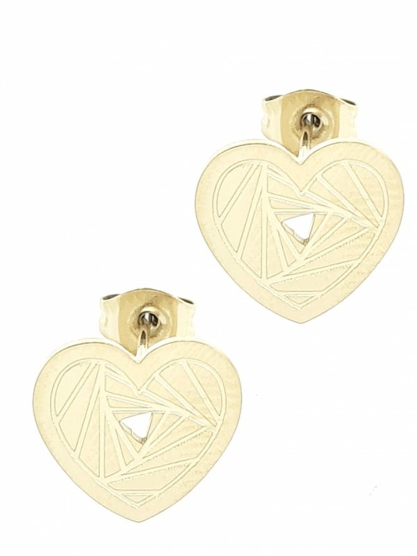goldene Ohrringe aus Edelstahl