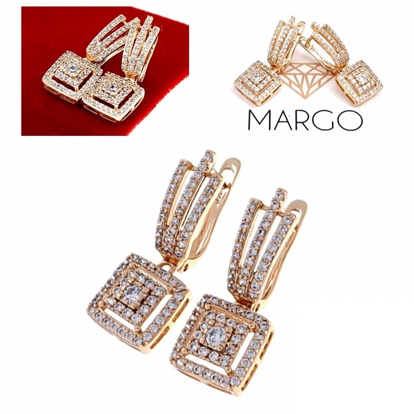 exklusive swarovski vergoldete ohrringe