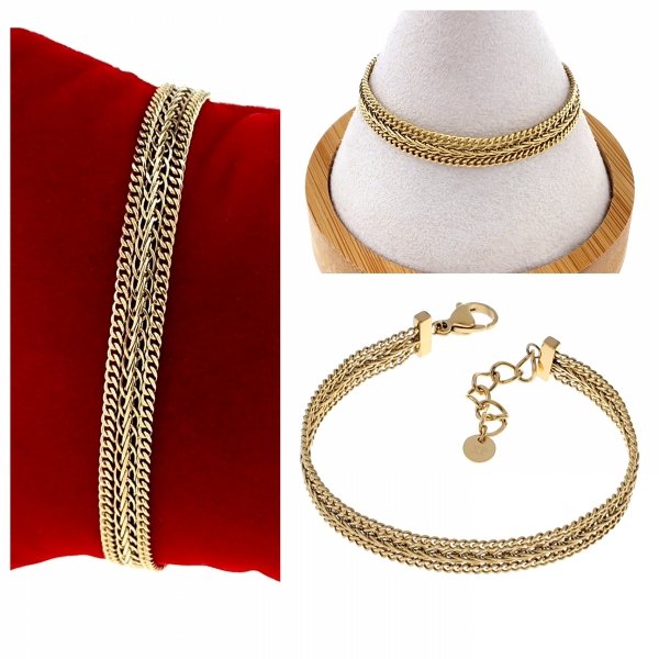 ARMBAND GOLD CELEBRITY EDELSTAHL