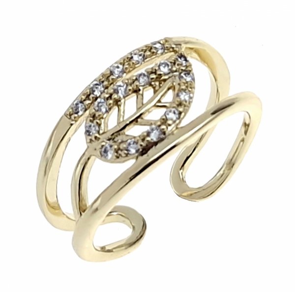 Goldring 18,60 mm. vergoldete Verlobung Xuping