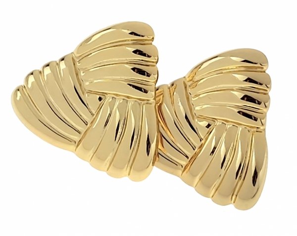 goldene Ohrringe aus Edelstahl