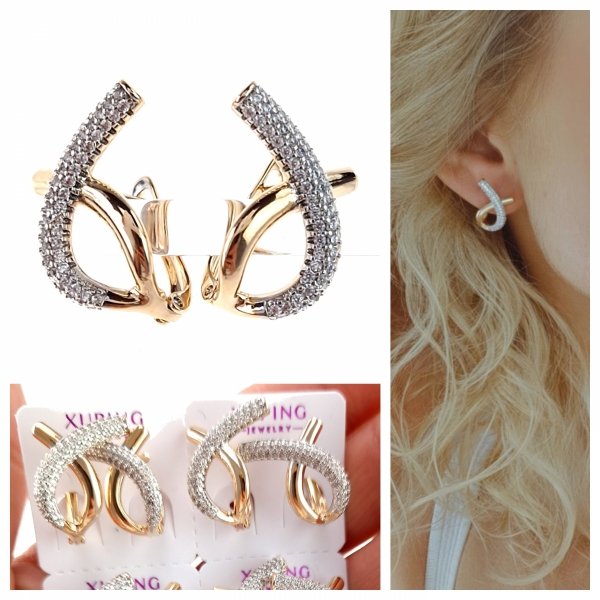 exklusive swarovski vergoldete ohrringe