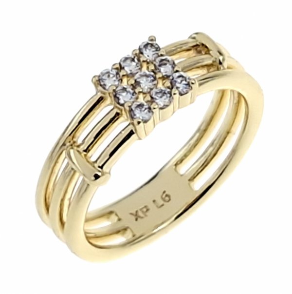 Goldring 18,60 mm. vergoldete Verlobung Xuping