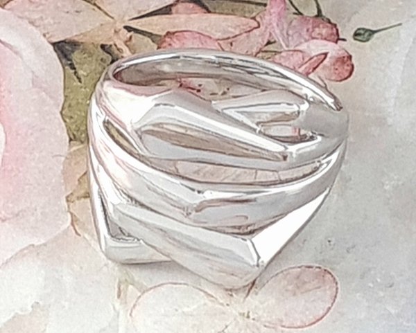 Goldring 17,30 mm. vergoldete Verlobung Xuping