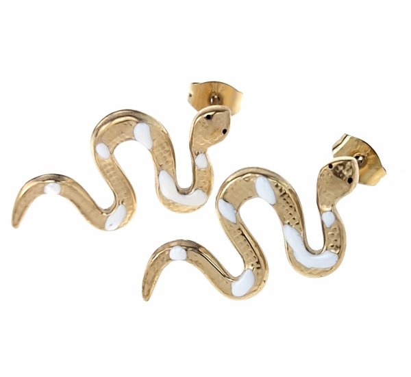 goldene Ohrringe aus Edelstahl
