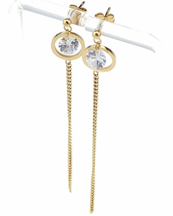goldene Ohrringe aus Edelstahl