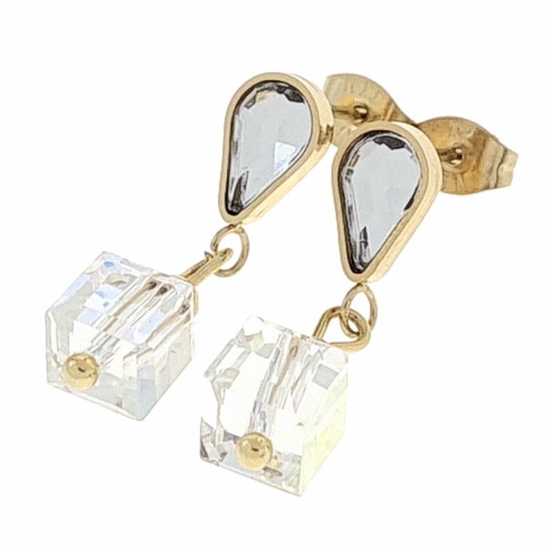 goldene Ohrringe aus Edelstahl