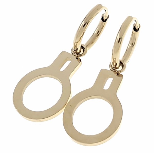 goldene Ohrringe aus Edelstahl