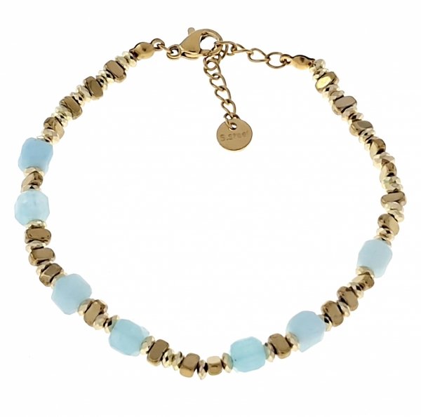 BRACELET GOLD CELEBRITY STAINLESS STEEL