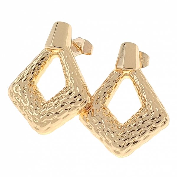 gold plated earrings with exclusive cubic zirconia
