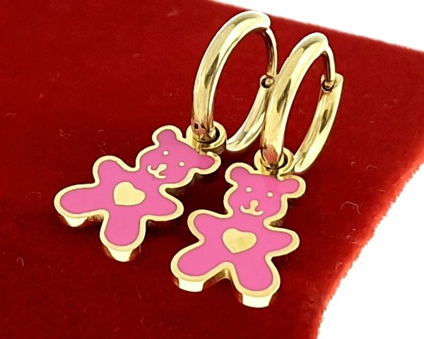 gold earrings made of stainless steel