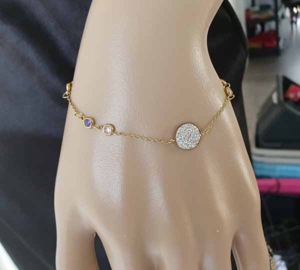 BRACELET GOLD CELEBRITY STAINLESS STEEL