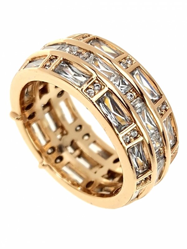 gold ring 18,60mm. gold-plated engagement xuping