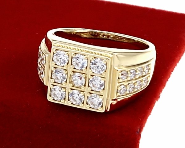 gold ring 18,60mm. gold-plated engagement xuping