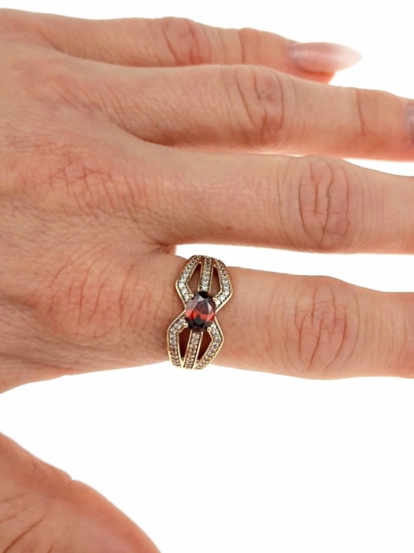 gold ring 18,60mm. gold-plated engagement xuping