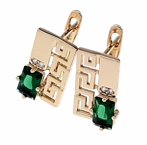 exclusive swarovski gold-plated earrings