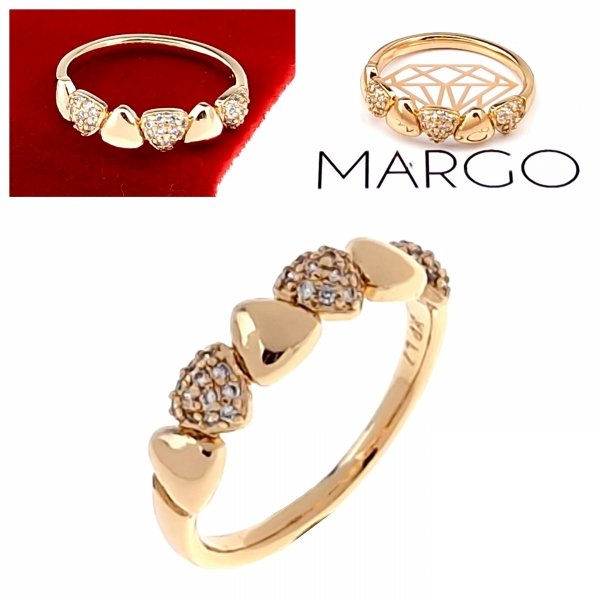 gold ring 18,60mm. gold-plated engagement xuping