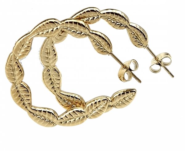 gold earrings made of stainless steel