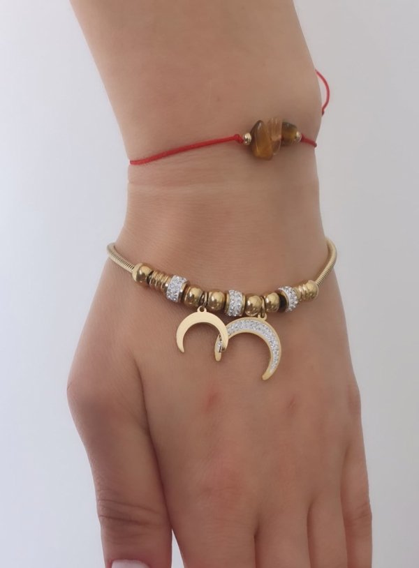 BRACELET GOLD CELEBRITY STAINLESS STEEL