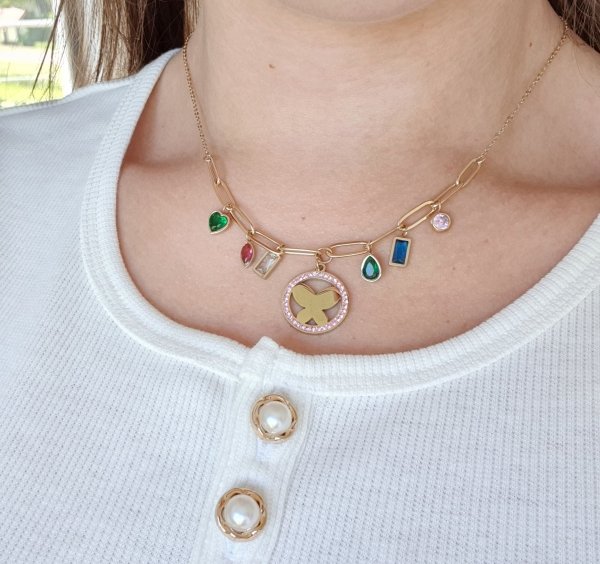 GOLD CHAIN NECKLACE celebrity STAINLESS STEEL
