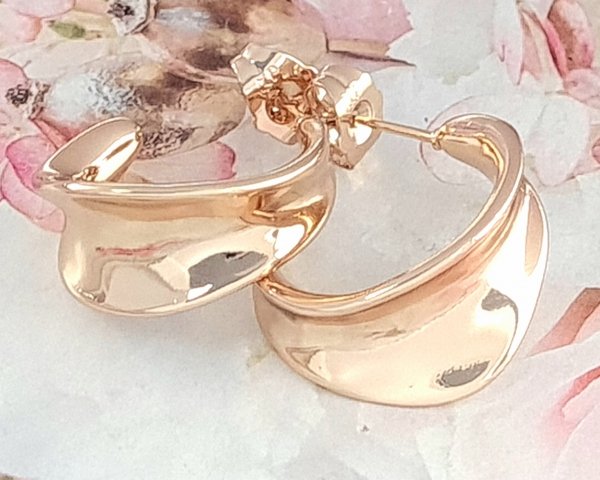 gold plated earrings with exclusive cubic zirconia