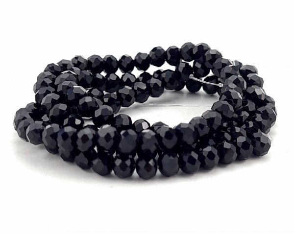 Glass beads faceted strands